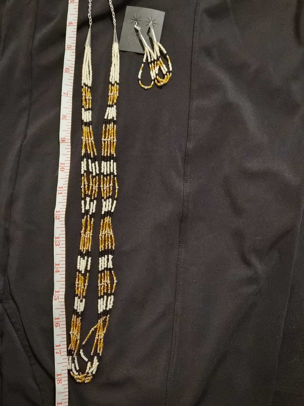 Signed Navajo Necklace and Earrings Set